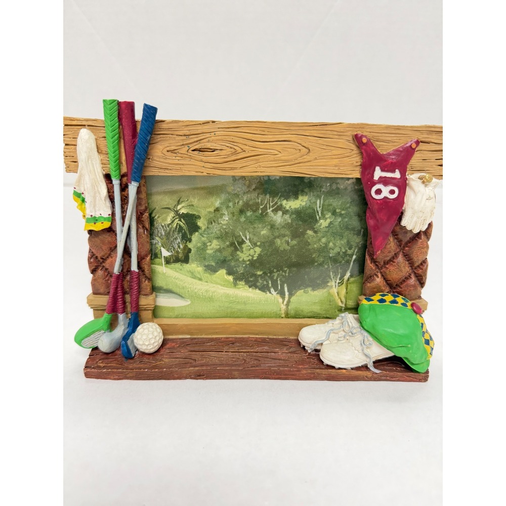 Papel Giftware Golf Photo Frame 3D Resin Golf Clubs Ball Shoes 18th Hole Decor